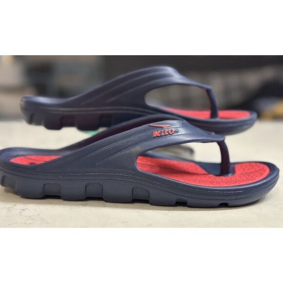 Men’s Kito Sandals Slides Red Blue Size EU 40 US 7 Beach Summer Fast Ship - Picture 3 of 11